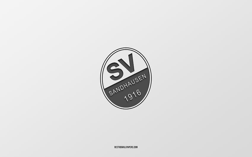 SV Sandhausen, white background, German football team, SV Sandhausen emblem, Bundesliga 2, Germany, football, SV Sandhausen logo HD wallpaper