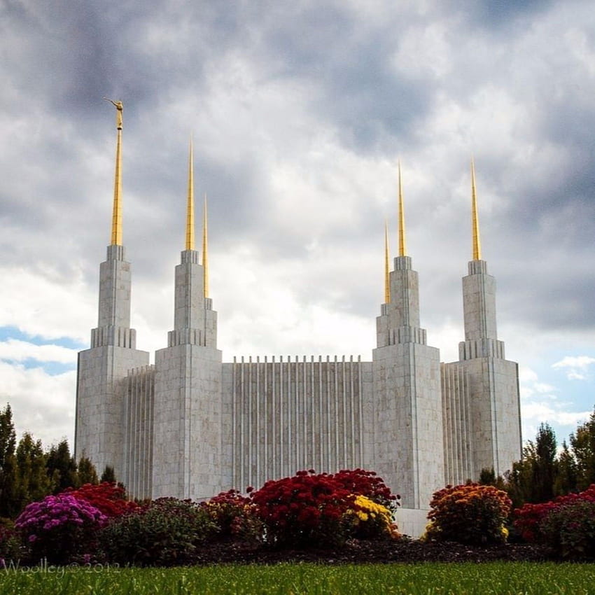 Świątynia Mormonów w Waszyngtonie. Tapeta na telefon HD