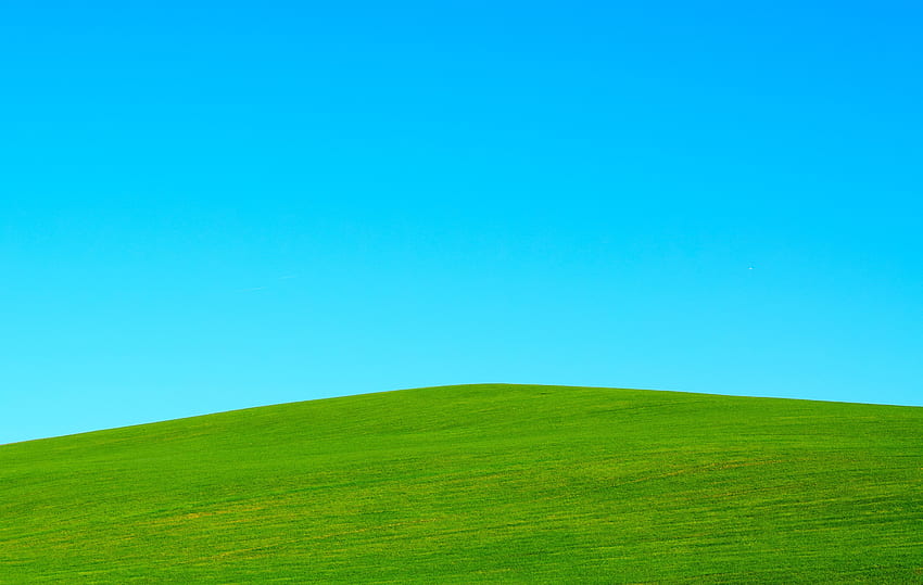 Sky, Minimalism, Hill, Lawn HD wallpaper