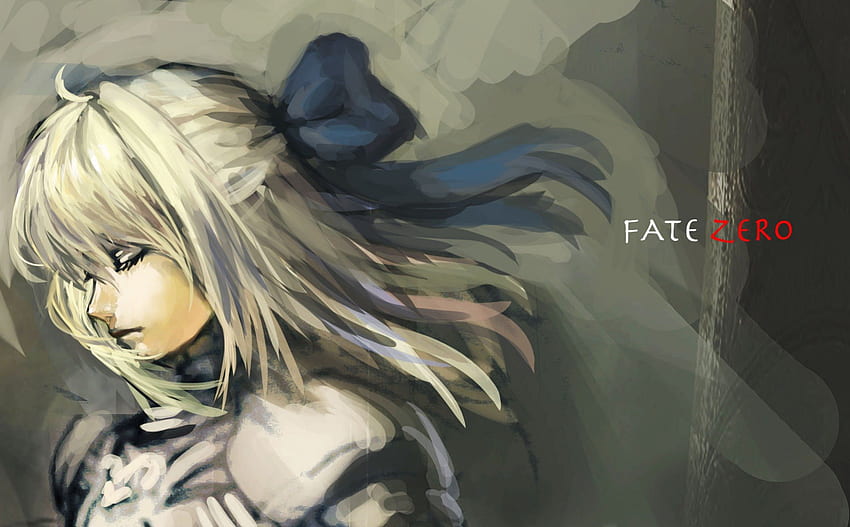 Saber, anime, closed eyes, armour, blonde hair, fate stay night, female, fate zero HD wallpaper