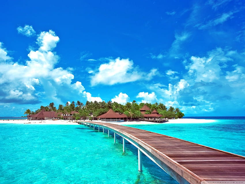 Райски остров, Атлантида Бахамски острови HD тапет