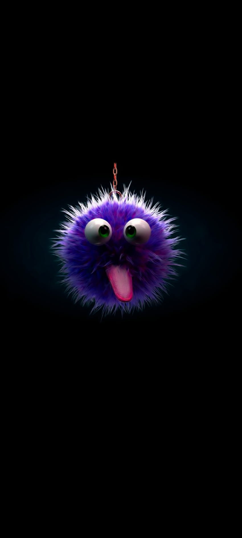 Fuzzy Face, purple HD phone wallpaper