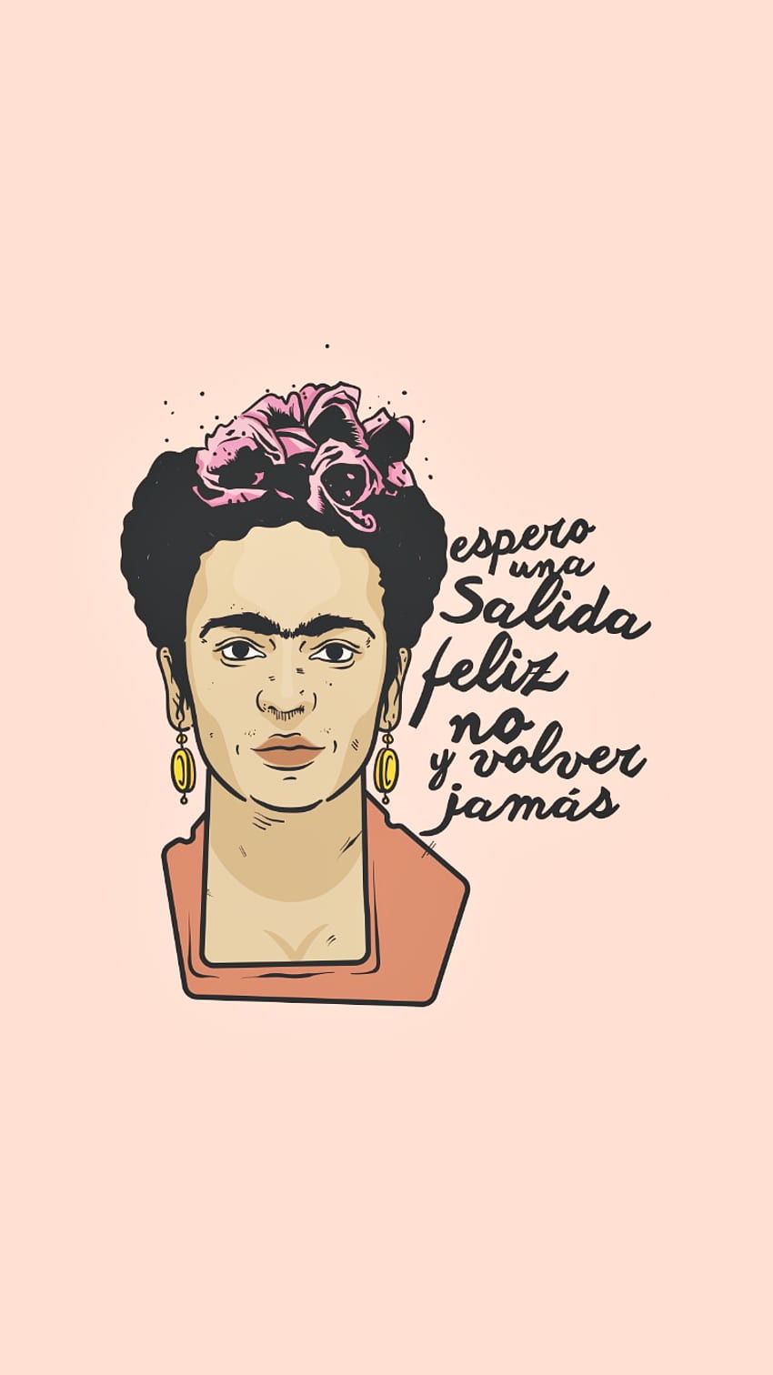 frida kahlo, 헤어, 초상화, 턱, 아름다움, 이마 - 사용, Frida Kahlo Frases HD 전화 배경 화면