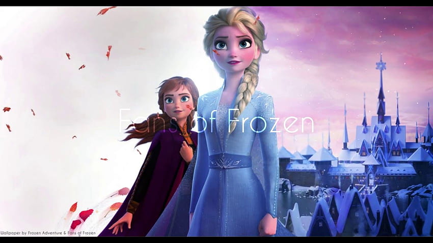 PC Anna y Elsa viento en el cabello Frozen 2, Pink Elsa Frozen fondo de pantalla