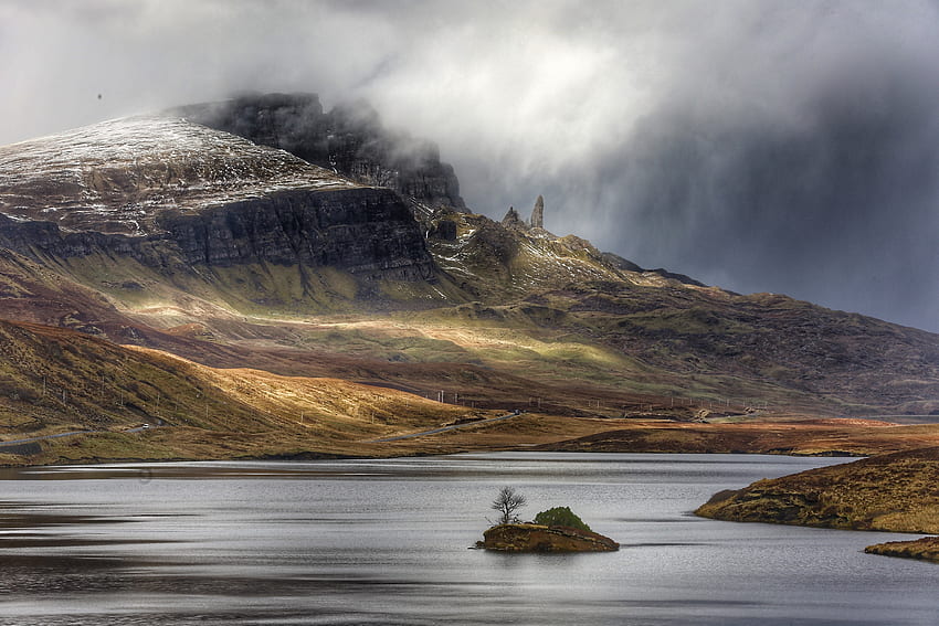 scottish highland , Background, Scottish Winter HD wallpaper