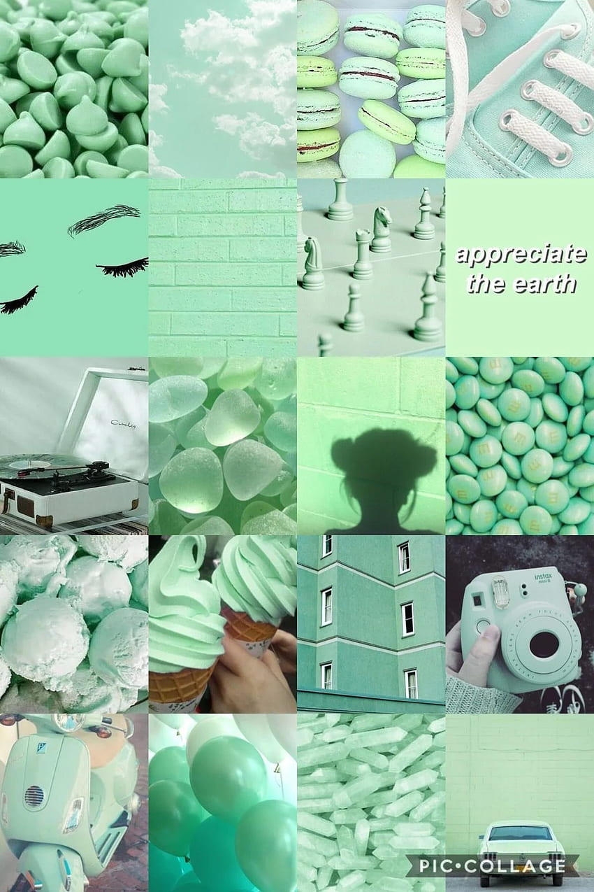Pastel Green Aesthetic , Sage Green Collage HD phone wallpaper | Pxfuel