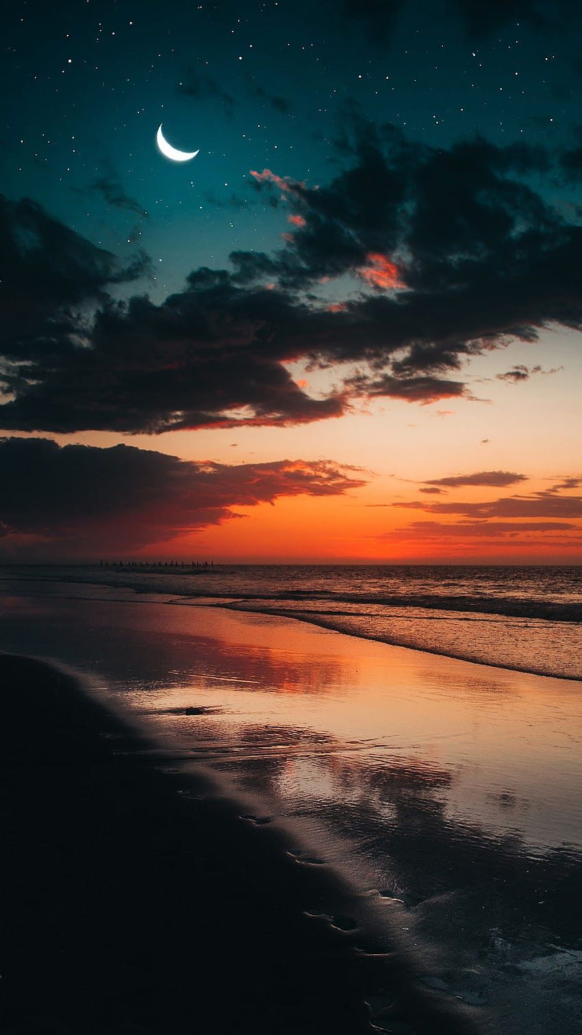 Beach At Night, Evening Beach HD phone wallpaper | Pxfuel