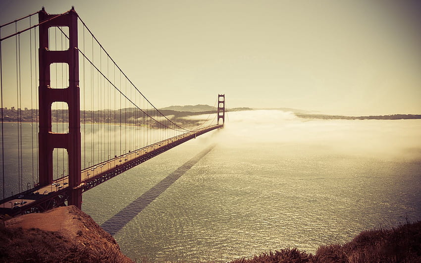 San Francisco, Ciudades, Cielo, Mar, Océano, Puente fondo de pantalla