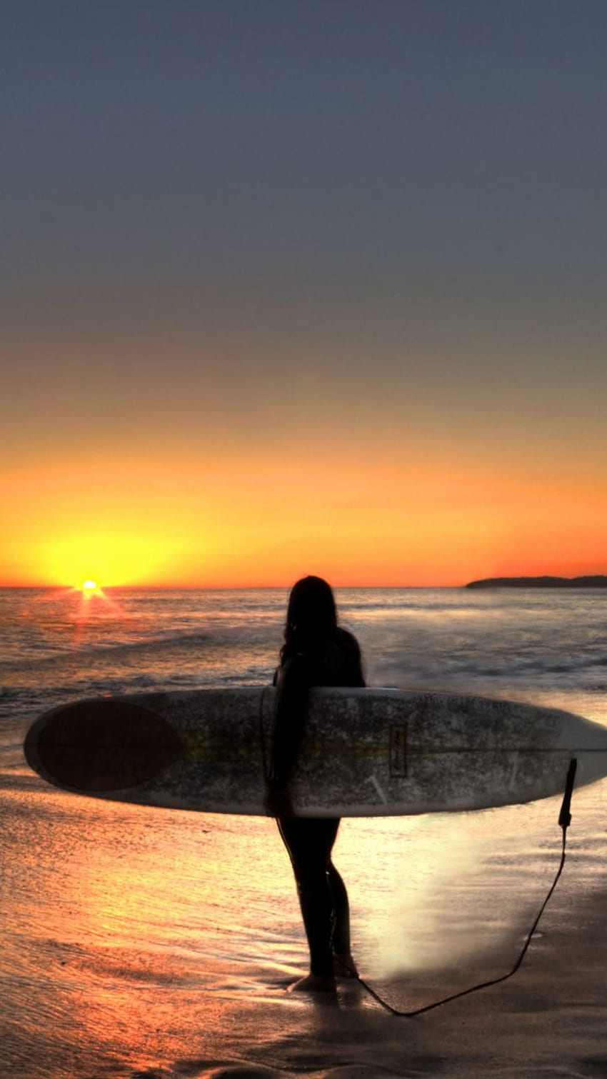 Beach, Wind Wave, Sports, Wave, Sunset - Beach Surfing Background HD phone wallpaper