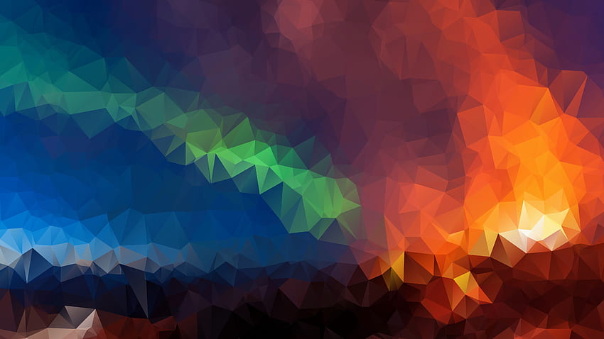 Polígono colorido abstrato , gráficos papel de parede HD