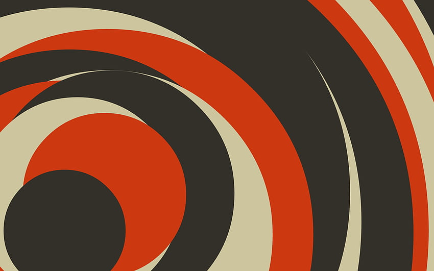 abstract artwork digital art minimalism simple brown orange geometry circle , Background, Minimalist Brown HD wallpaper