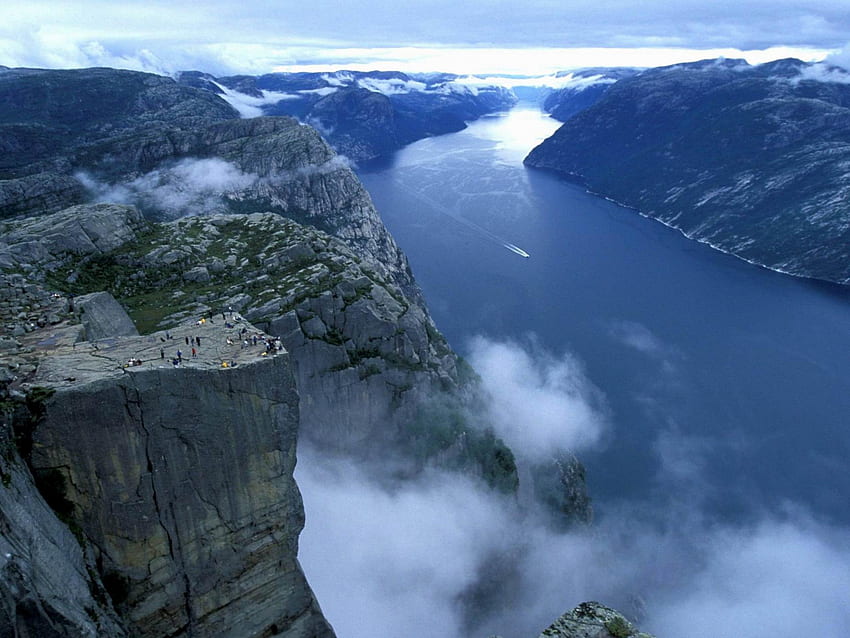 Preikestolen - Norway, fjords, europe, preikestolen, norway HD wallpaper