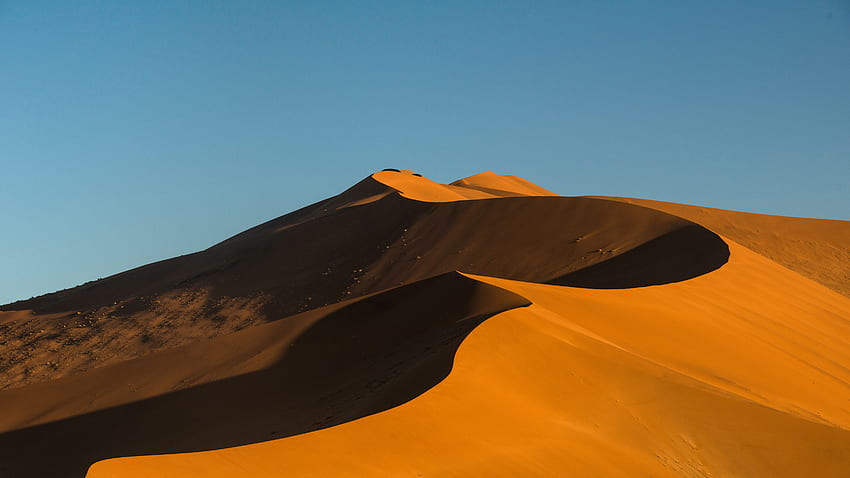 Desert Dune In Blue Sky Background Nature HD wallpaper