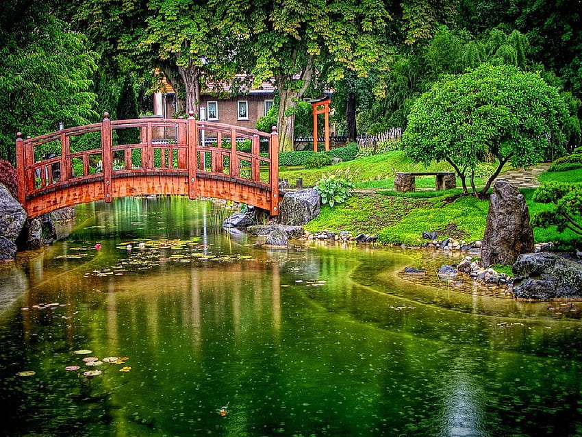 T 960775464, 281,5 KB, Beliebt, (Sommergarten in Japan) HD-Hintergrundbild