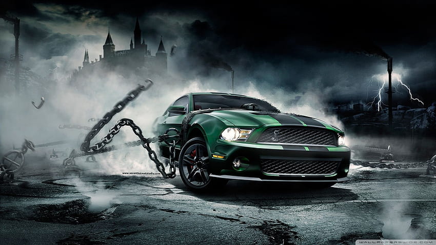 green mustang shelby. Ford Mustang Shelby Green HD wallpaper