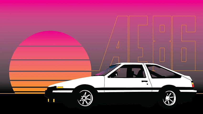 Bermain di Illustrator. Toyota Trueno AE86.: Ilustrasi, Estetika AE86 Wallpaper HD