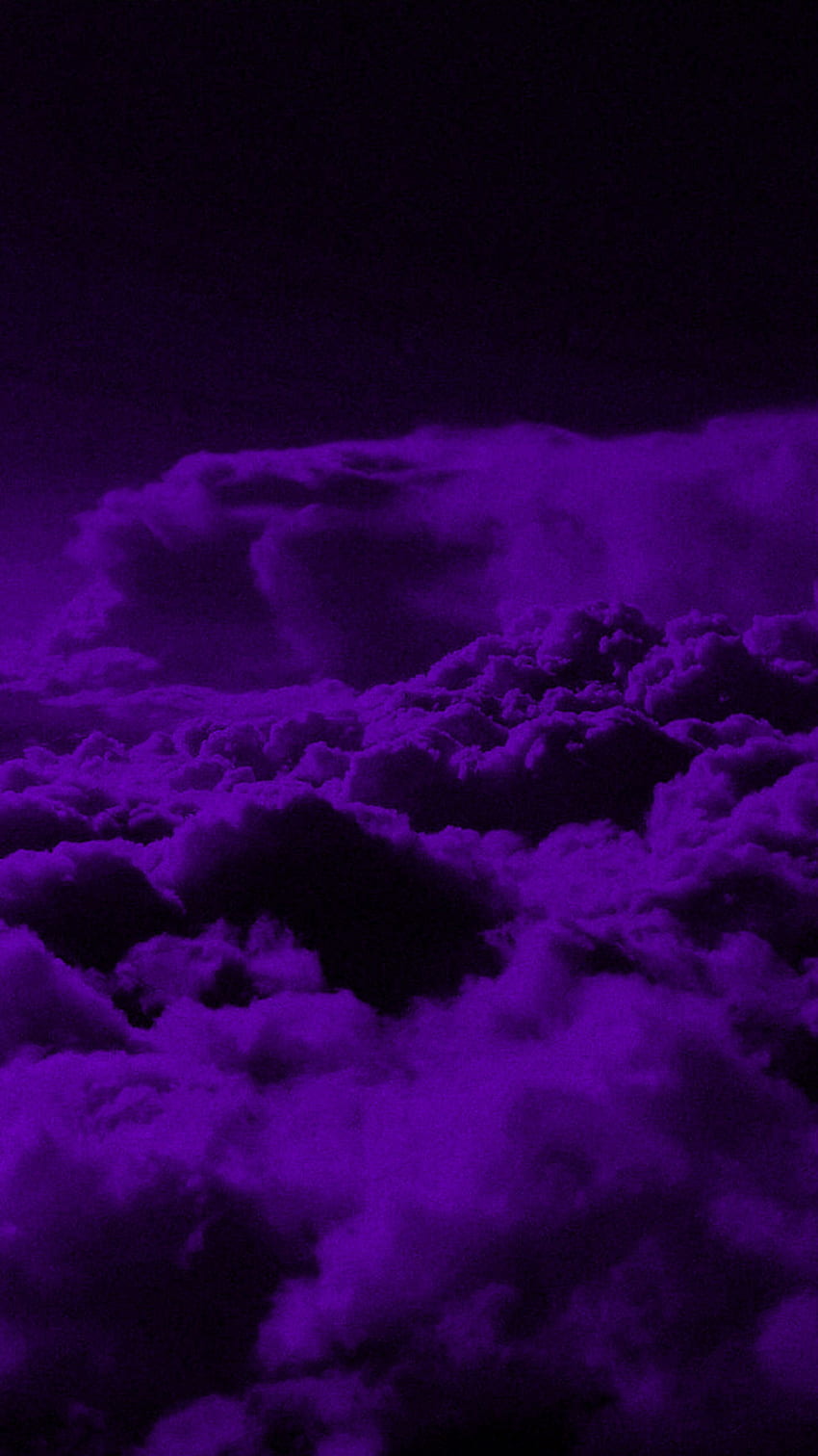 Koyu Mor Bulutlar Mor Gökyüzü Estetiği HD telefon duvar kağıdı