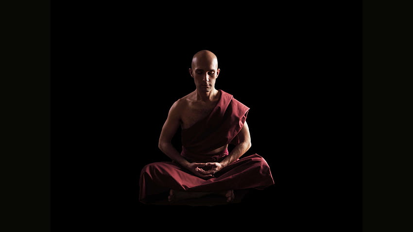 Buddyjski mnich medytujący U, medytacja Buddy Tapeta HD