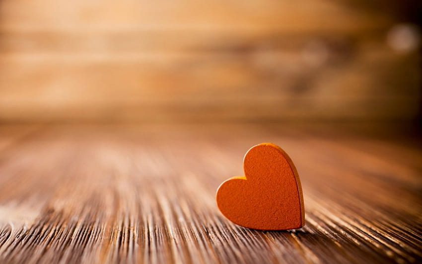 coração, madeira, amor, chão papel de parede HD