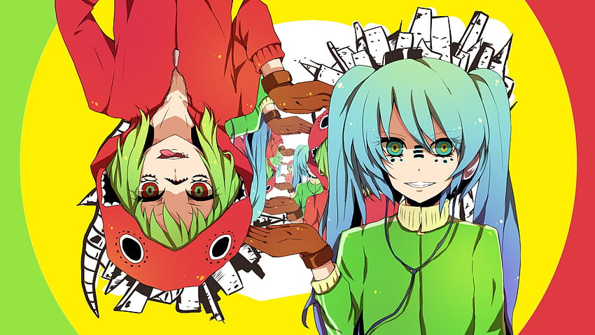 anime, Colorful, Vocaloid, Hatsune Miku, Megpoid Gumi / and Mobile & , Vocaloid Gumi HD wallpaper