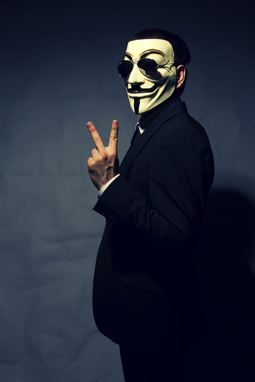 anonymous for android, graphy, gesture, fictional character, illustration, art, Anonymous Android HD phone wallpaper