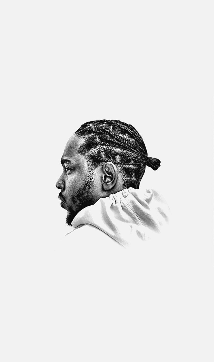 Kendrick Lamar DAMN., Kendrick Lamar 블랙 앤 화이트 HD 전화 배경 화면