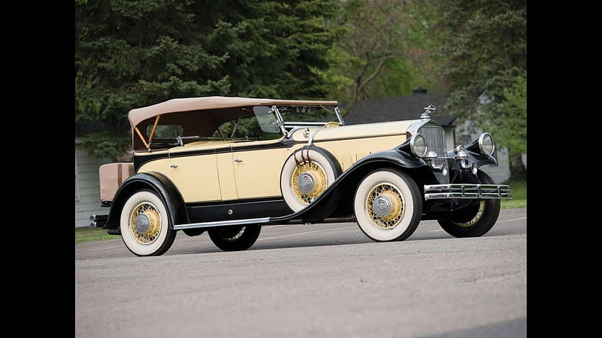 1929 Pierce Arrow...Modello 133..Tonneau Phaeton, retrò, vecchie auto, bianco, vintage Sfondo HD