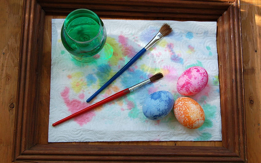 Easter Eggs, holiday, brush, abstract, graphy, paint, easter, beautiful, eggs HD wallpaper