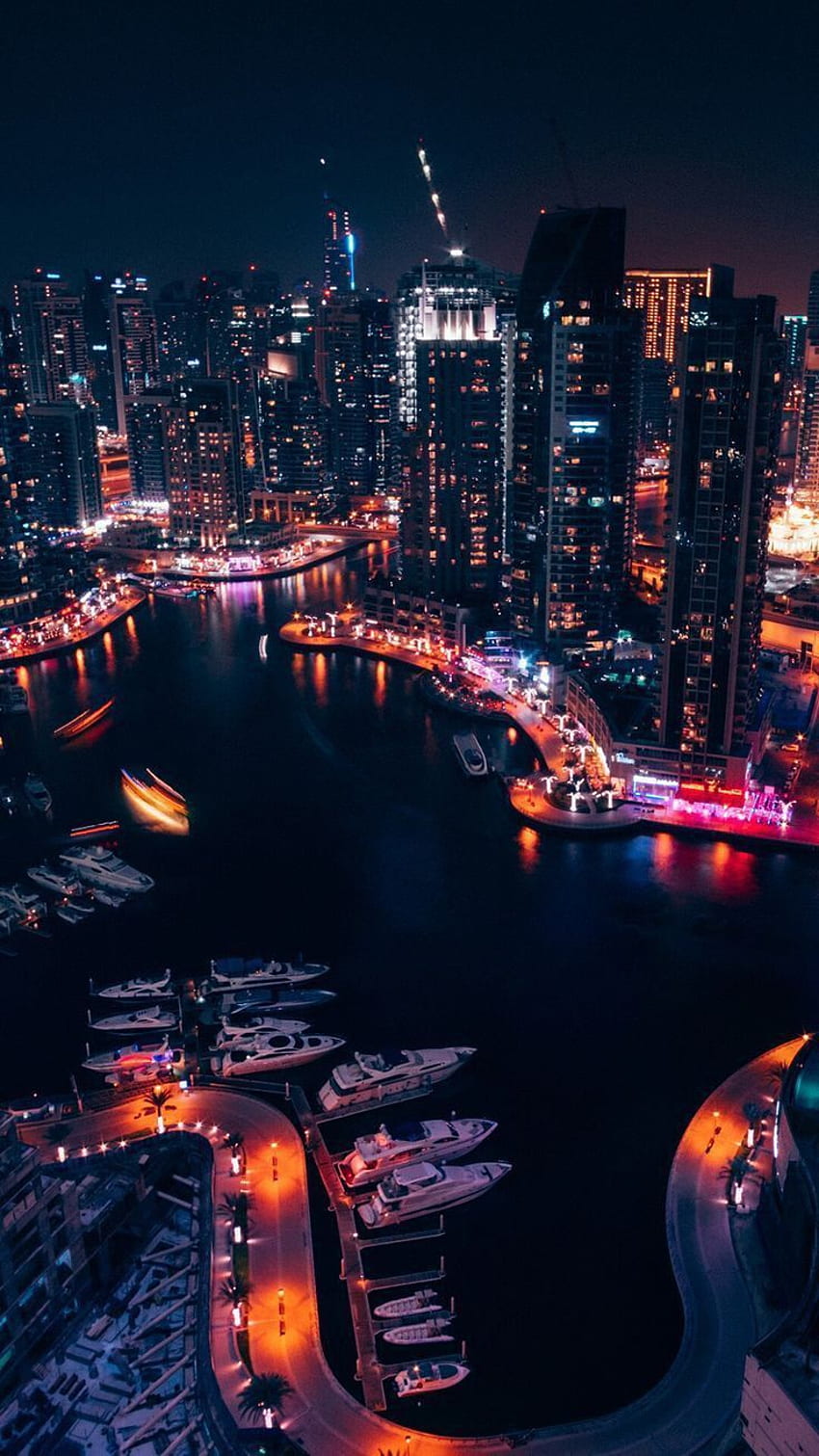심미적인 도시의 불빛 iPhone - Novocom.top, 도시의 야간 조명 HD 전화 배경 화면