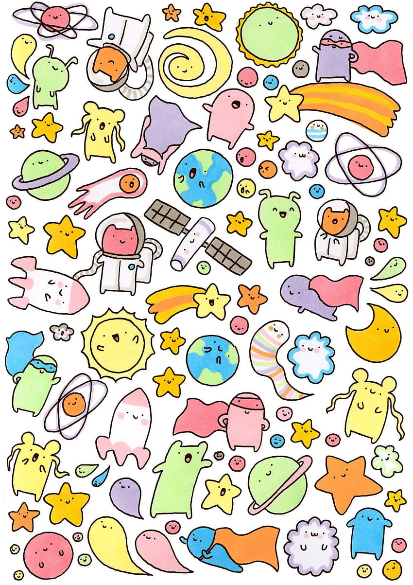Doodle Art Cute Kawaii - Novocom.top HD phone wallpaper | Pxfuel