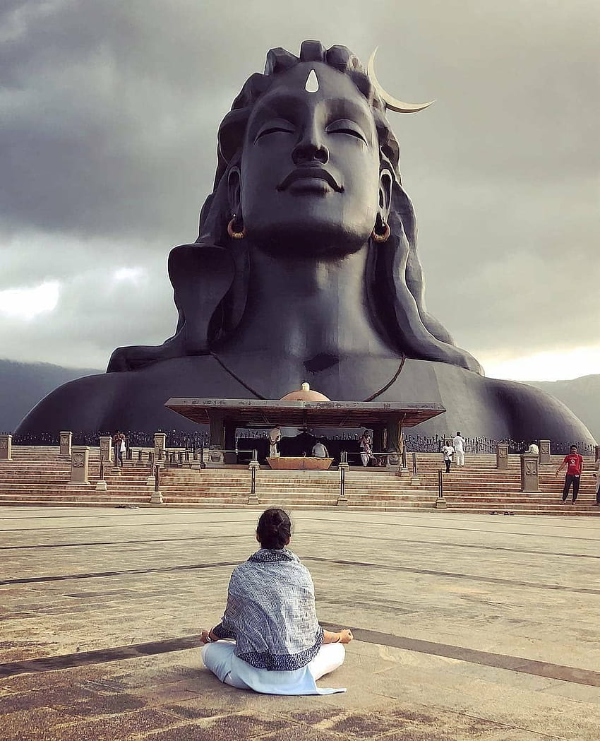 Hindistan Instagram'da Keşfedilmemiş: “Yoga. Hindistan, Yoga'nın anavatanıdır. Uluslararası Yoga Günü Adiyogi heykeli 34.3-. Hindistan yogası, Isha yoga, Lord shiva HD telefon duvar kağıdı