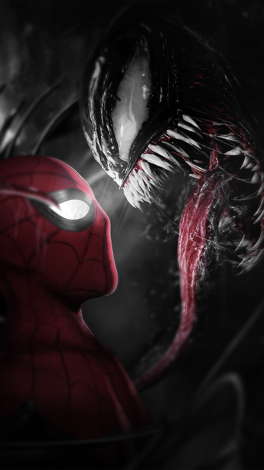 Spider Man Meets Venom – MizuriArt, Spider Man Drawing HD phone ...