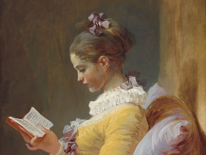 Jean Honore Fragonard, A Young Girl Reading, Oil, Canvas, Girl, Book, Art Standard 4:3 Background HD wallpaper