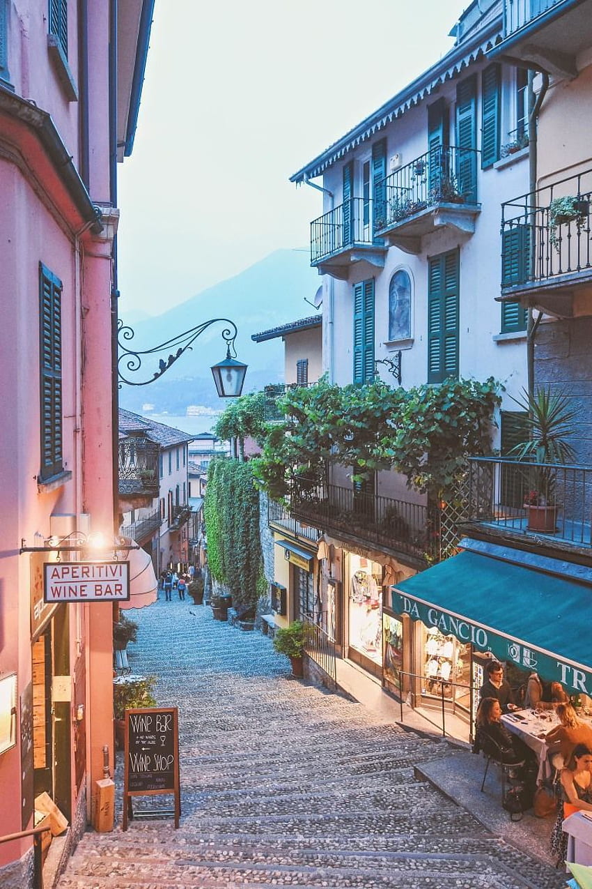 GRAY MOSS : ベラージオ、コモ湖、イタリア! 詳しくはジャーナル、イタリアの美学で HD電話の壁紙