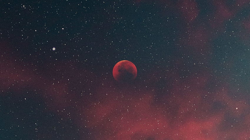 silhouette, blood moon, minimal, starry sky, , , background, a8c81c, Minimalist Night Sky HD wallpaper