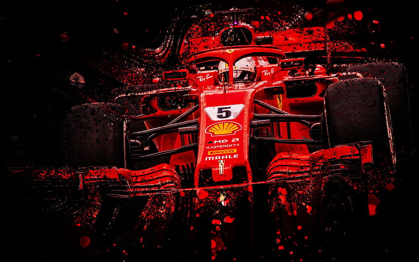 f1 Ferrari, dunkler Ferrari HD-Hintergrundbild