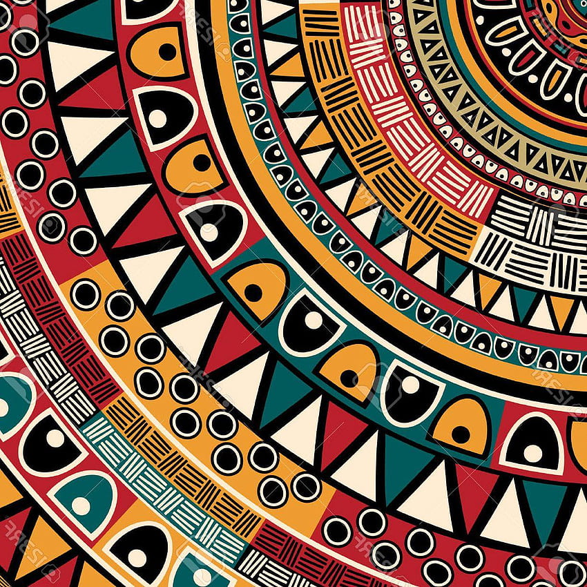 Color tribal, abstracto tribal fondo de pantalla del teléfono