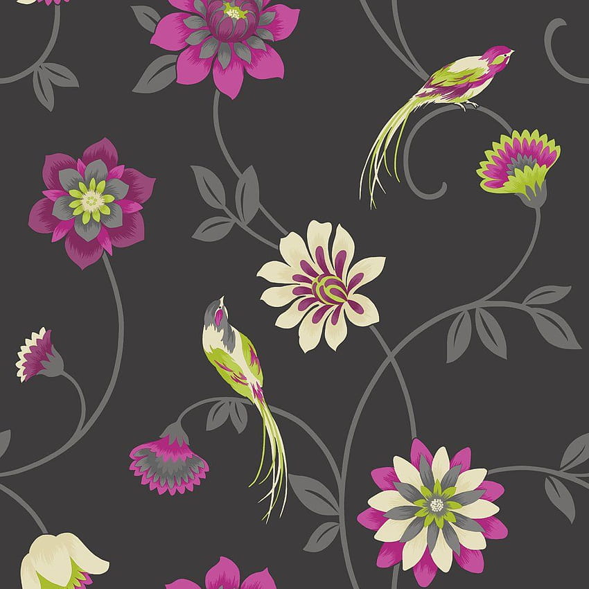 pink web Black And Pink Floral HD phone wallpaper