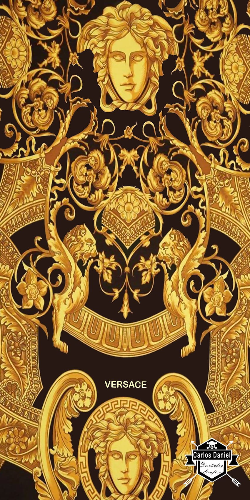 Gold Versace , Versace Medusa HD phone wallpaper