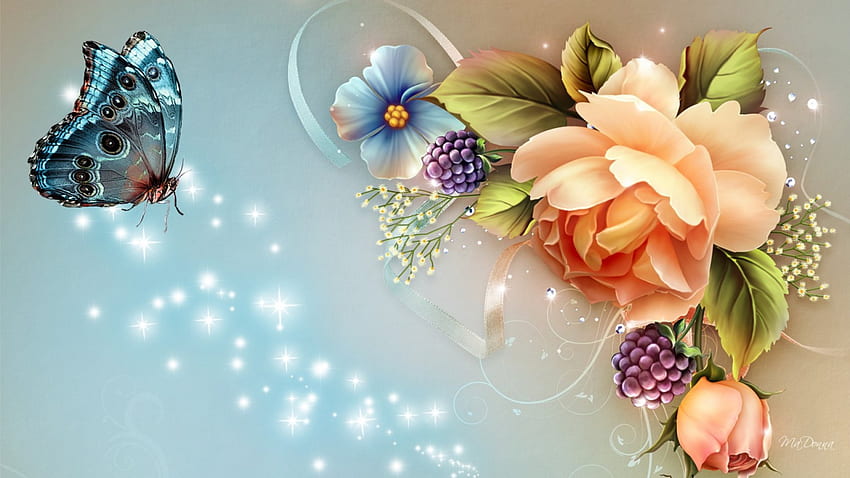 Flowers, , abstract, fantasy, flower HD wallpaper