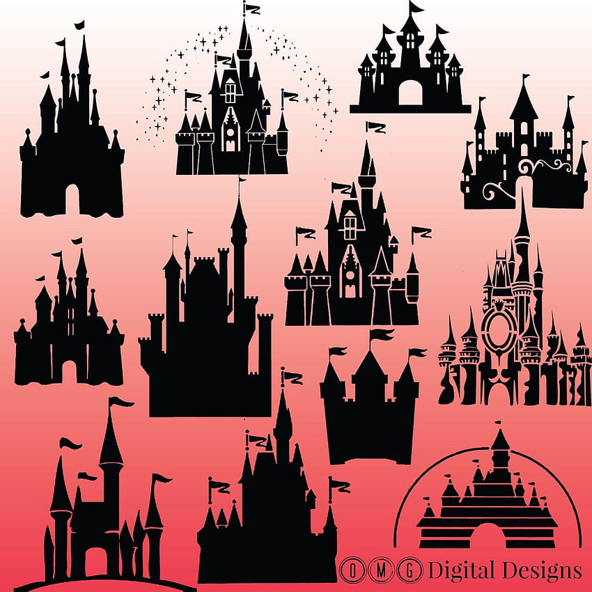 Siluet Kastil Disney Cinderella (Halaman 1) wallpaper ponsel HD