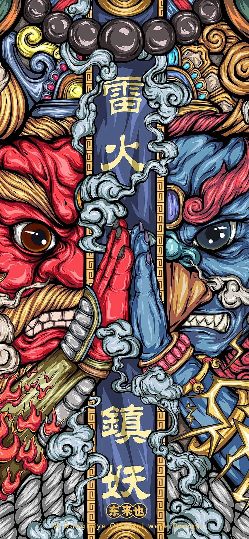 Sztuka. Dragon iPhone, Graffiti iPhone, pop-art, japoński tatuaż Tapeta na telefon HD