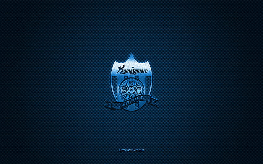 Kamatamare Sanuki, Japanese football club, blue logo, blue carbon fiber ...