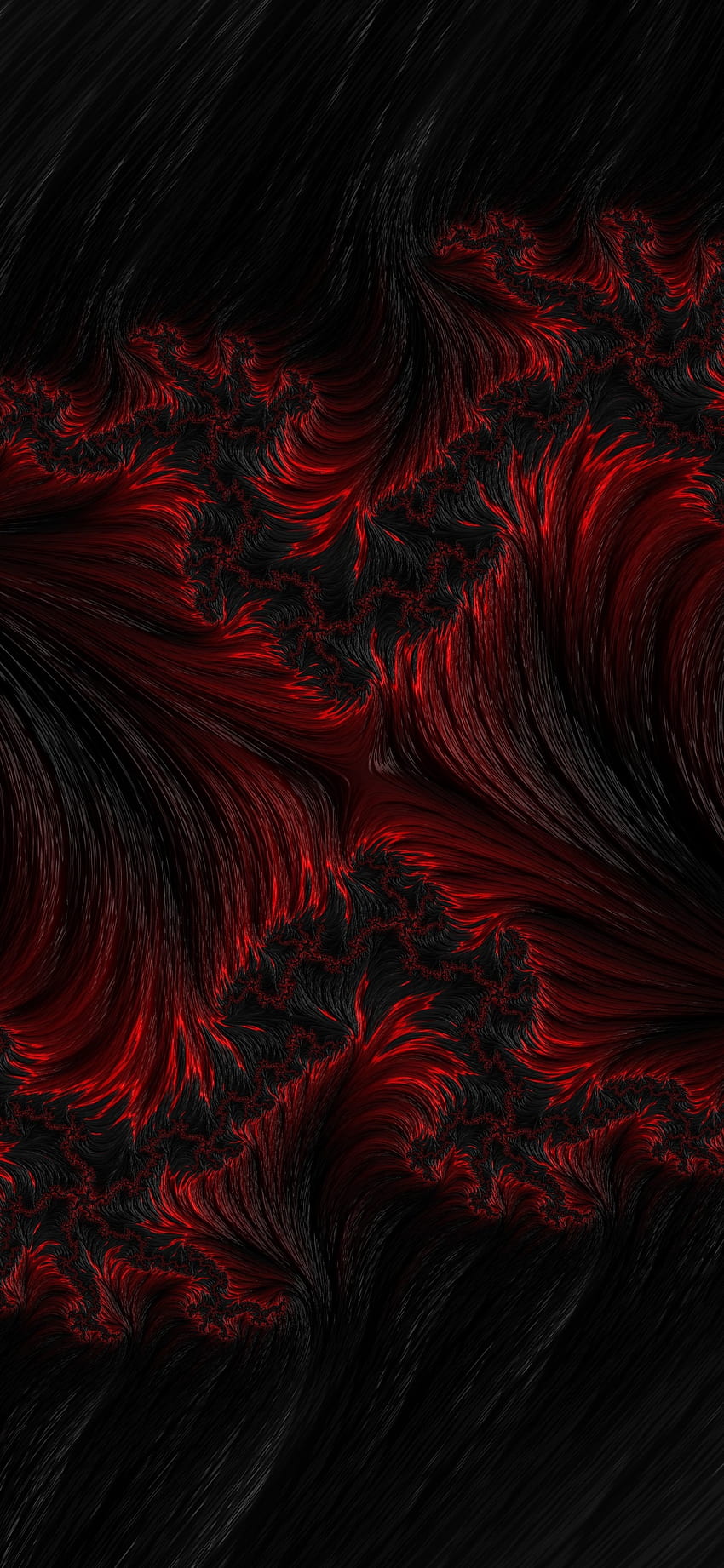 Червено-тъмни конци, абстракт, изкуство HD тапет за телефон