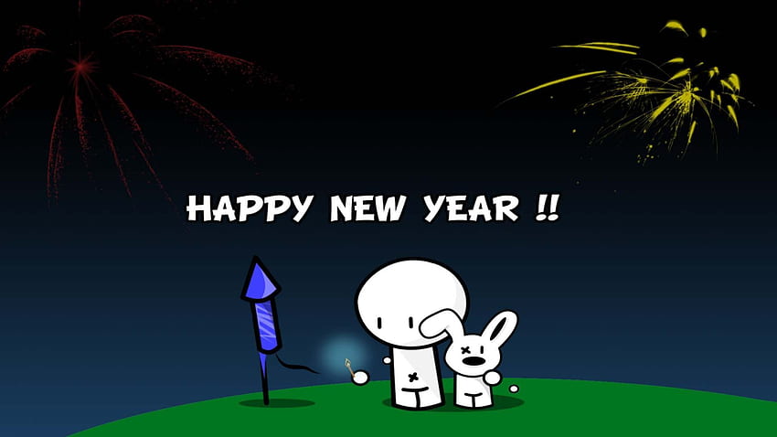 Happy New Year Cartoon . Happy New Year HD wallpaper | Pxfuel
