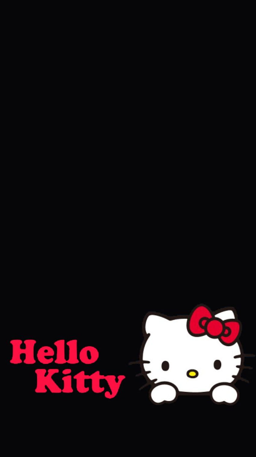 Schwarzes Android Hello Kitty, Schwarzes und weißes Hello Kitty HD-Handy-Hintergrundbild