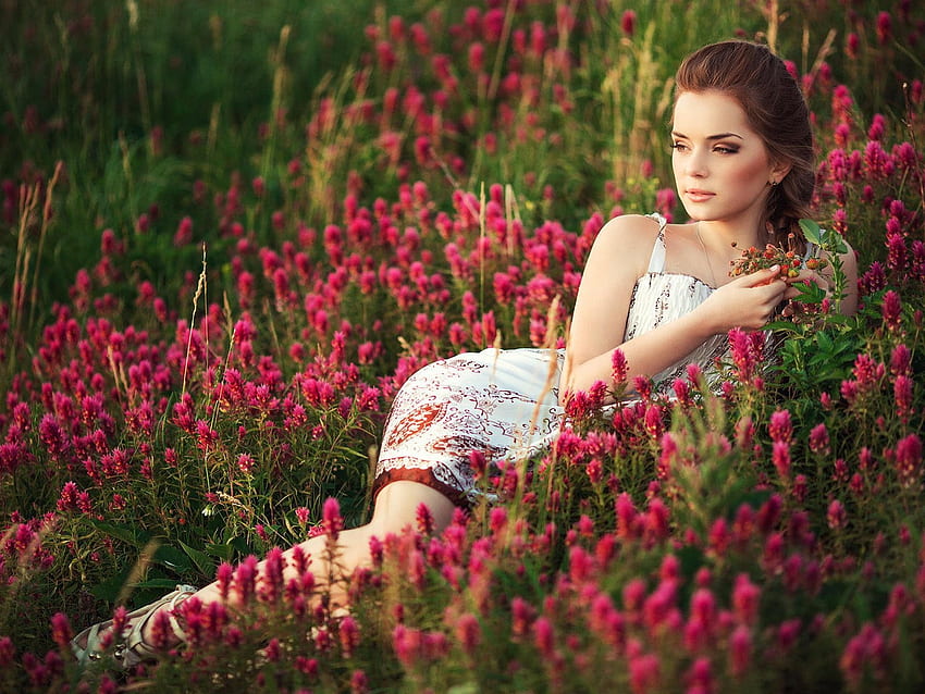 Girl in a garden HD wallpapers | Pxfuel
