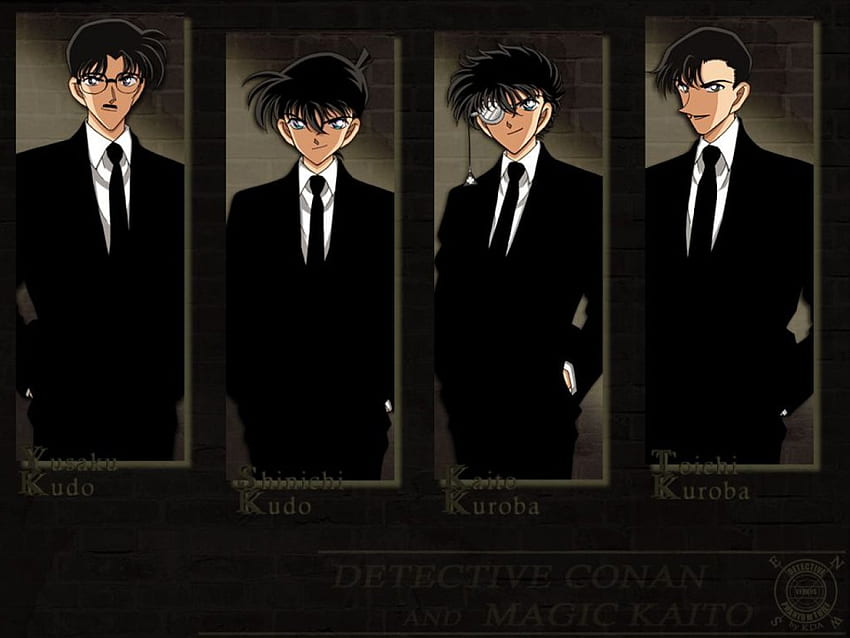 Dedektif Conan & Magic Kaito, Magic Kaito, Yusaku Kudo, Suit, Toichi Kuroba, Shinichi Kudo, Dedektif Conan, Erkek, Kaito Kuroba HD duvar kağıdı