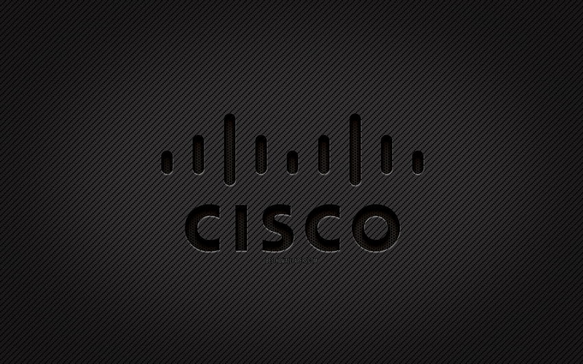 Cisco carbon logo, , grunge art, carbon background, creative, Cisco black logo, brands, Cisco logo, Cisco HD wallpaper