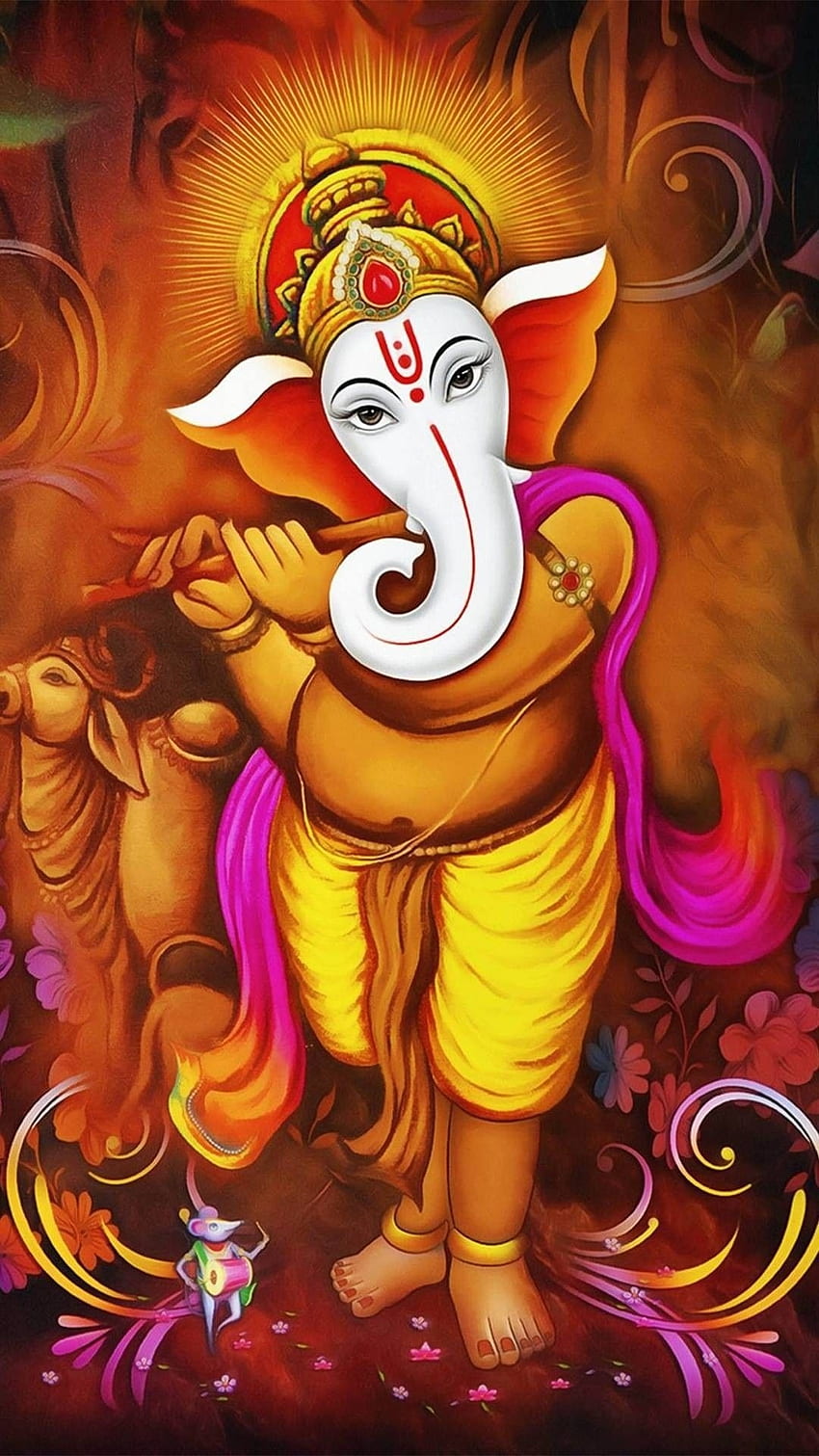 Best Ganesh, Colorful Background, colorful, background HD phone ...